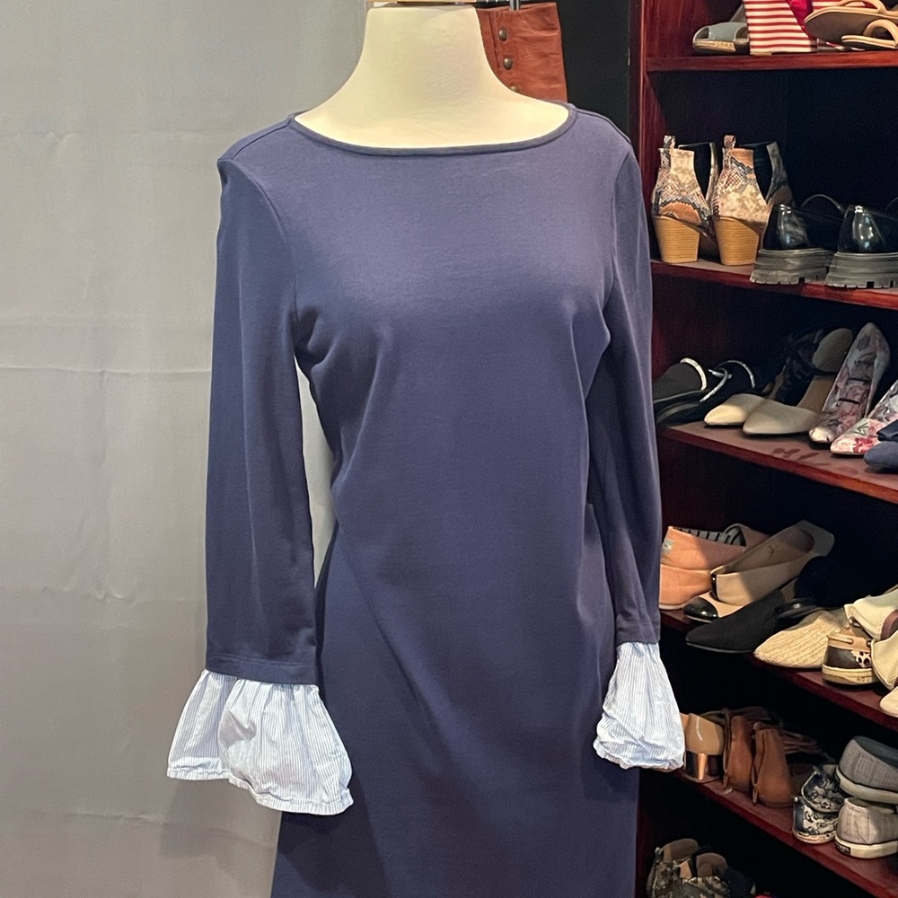 Navy Cotton Dress - Picture 2 of 4